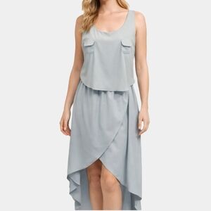 Miia Detached Sleeveless Top Tulip Hem Wrap Style Skirt Midi Dress Size M